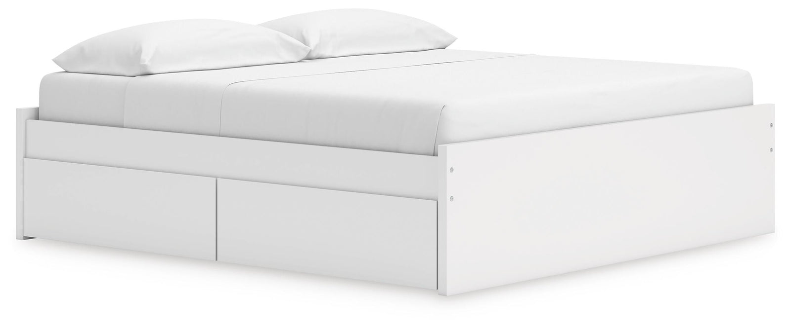 Onita Platform Bed with 2 Side Storage - White (EB9630-SI)