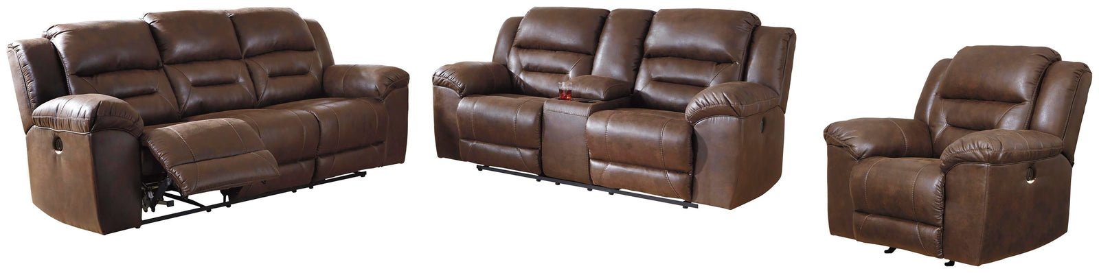 Stoneland Power Reclining Sofa, Loveseat and Recliner (39904-SI) - Image 2