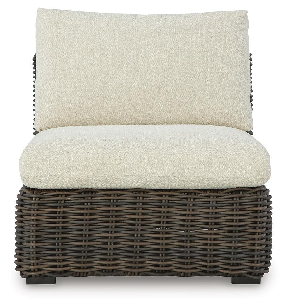 Kimora Outdoor Right and Left-arm Facing Loveseat with Cushion (Set of 2) (P711-SI) - Image 3