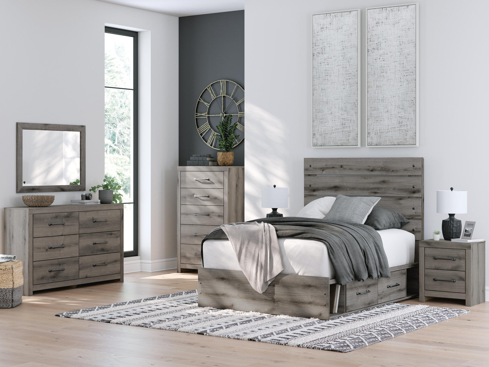 Graystorm Full Panel Bed with Storage (PCB2405-SI) - Image 11