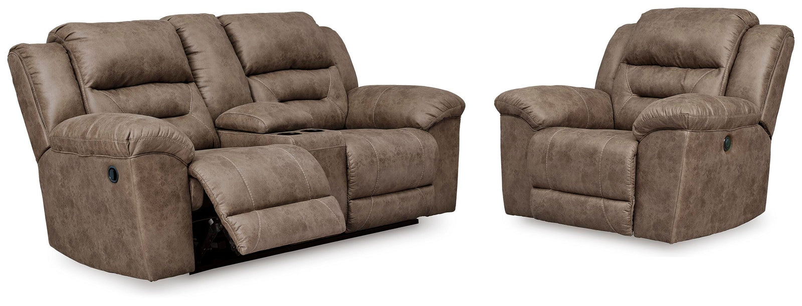 Stoneland Reclining Loveseat and Power Recliner (39905-SI)