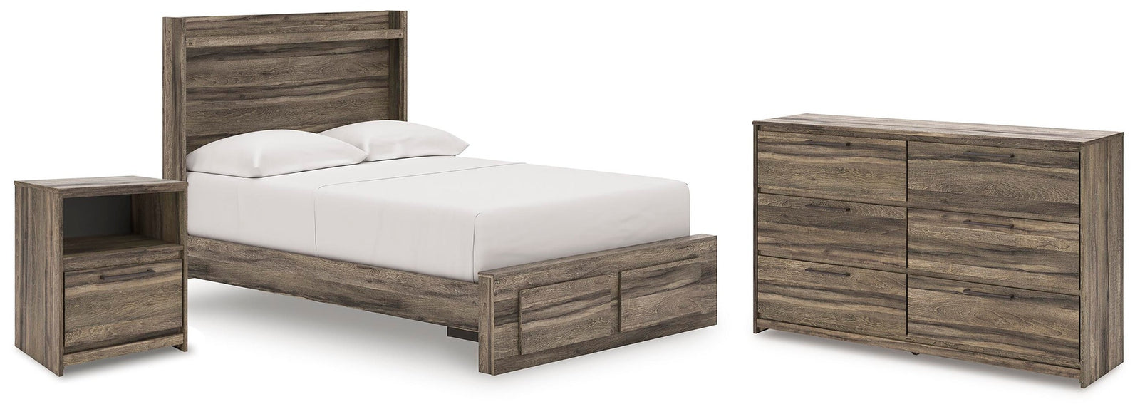 Elbrim Full Storage Bed, Dresser and Nightstand (PCB2005-SI)