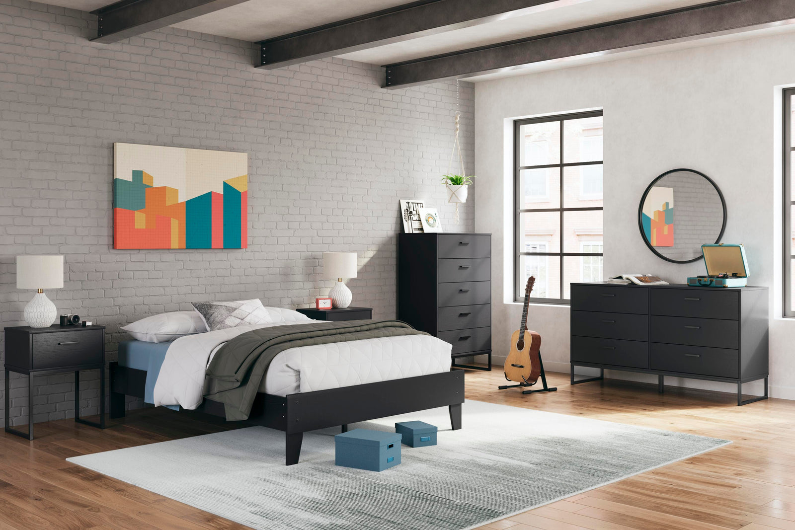 Socalle Platform Bed - Black (EB1865-SI) - Image 27