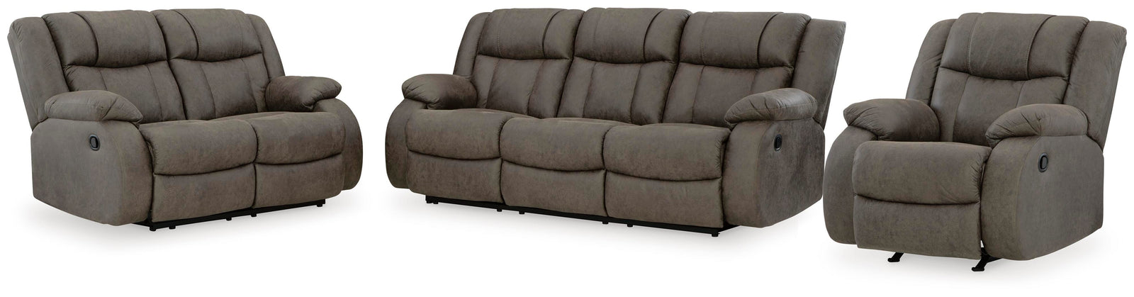 First Base Reclining Sofa, Loveseat and Recliner (68804-SI)
