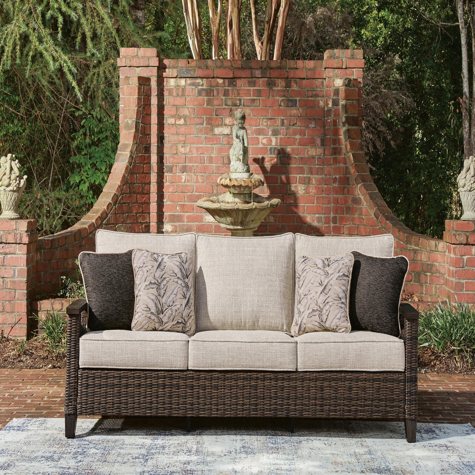 Monterey Point Outdoor Sofa with Cushion (PCP760-SI) - Image 14