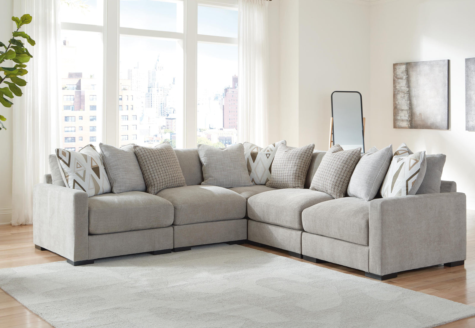 Aslan Court 5-Piece Sectional (20305-SI) - Image 2
