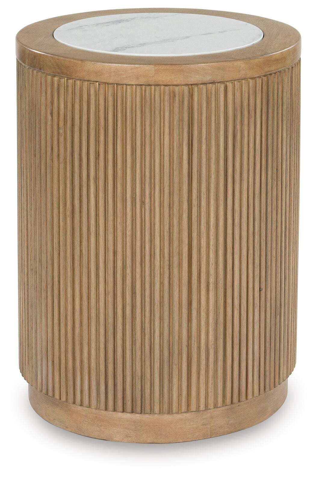 Camdill End Table - Light Brown/White (T808-SI)