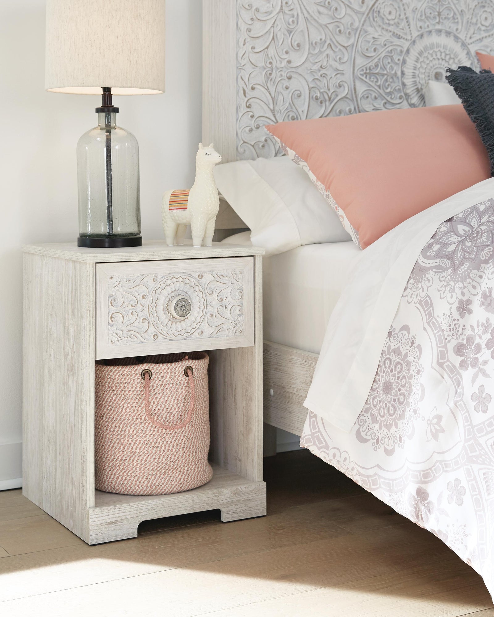 Paxberry Nightstand - Whitewash (EB1811-SI) - Image 10
