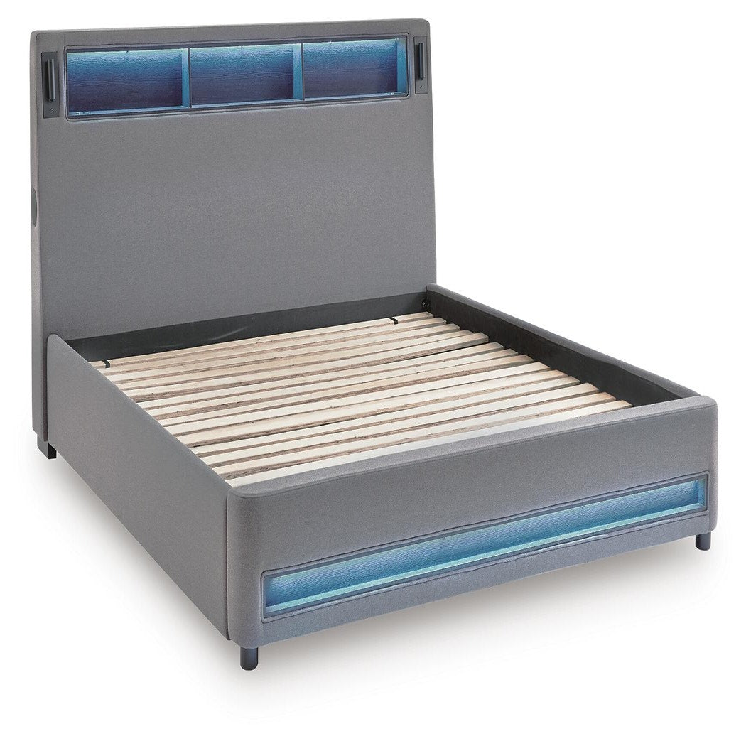 Finigale California King Upholstered Bed with Wireless Audio (PCB2721-SI) - Image 4