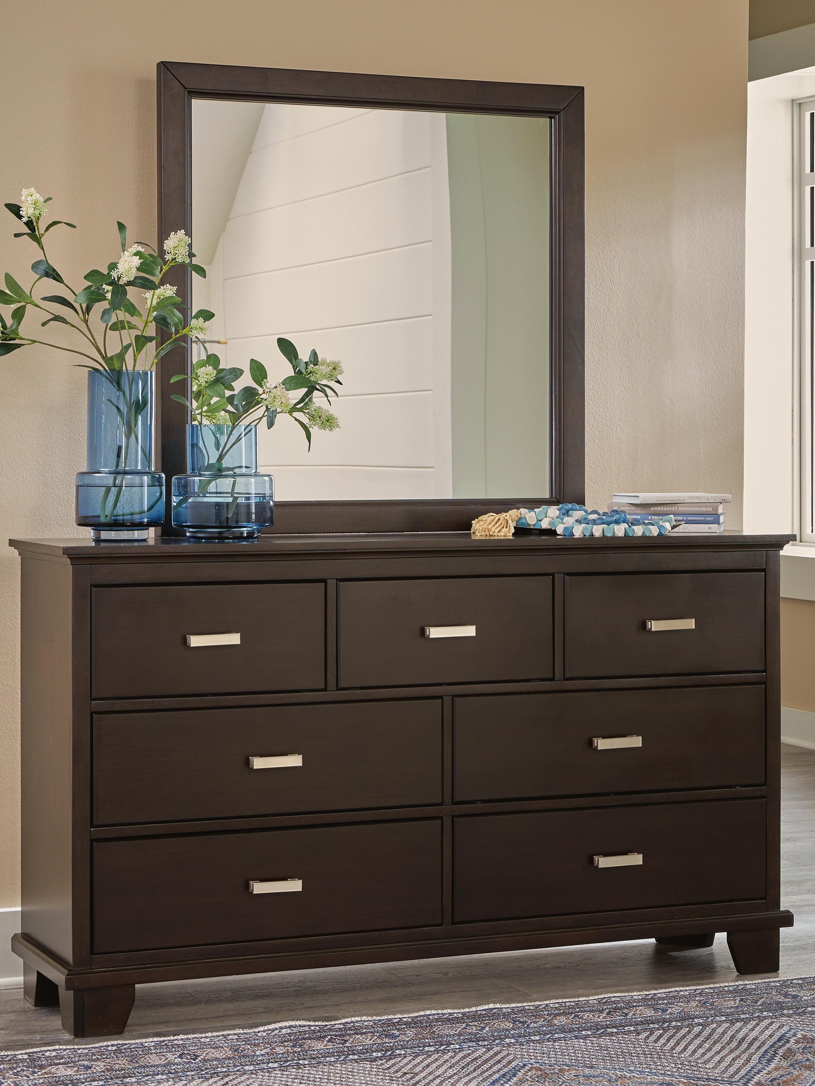 Covetown Dresser and Mirror - Dark Brown (B441-SI) - Image 2