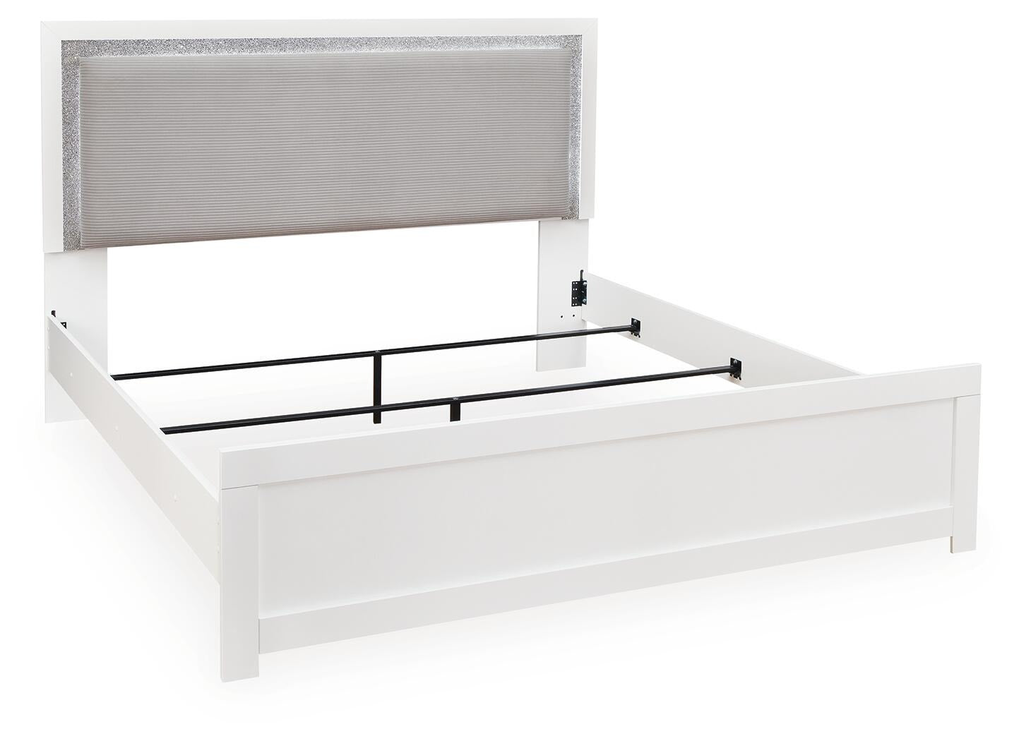 Maeling Queen Upholstered Panel Bed, Dresser, Mirror and Nightstand (PCB1119-SI) - Image 7