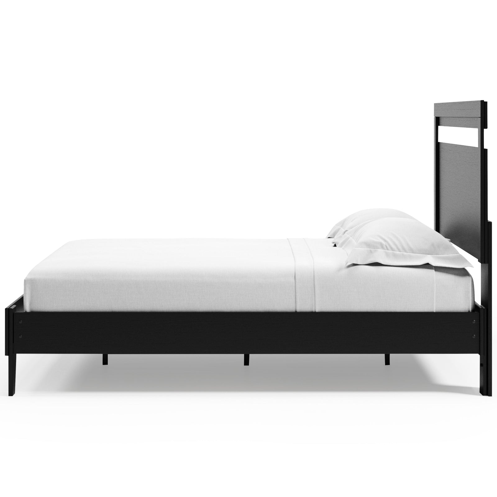 Finch Panel Platform Bed with Dresser and Nightstand - Black (EB3392-SI) - Image 3