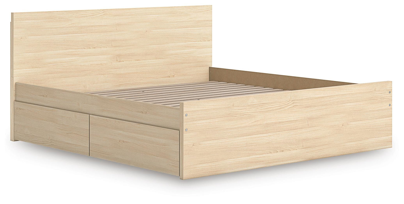 Onita Panel Platform Bed with 2 Side Storage - Natural (EB9632-SI) - Image 3