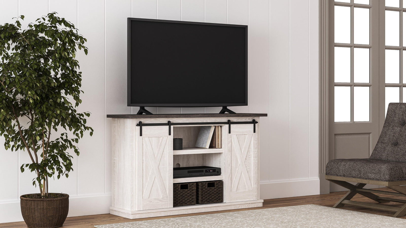 Dorrinson 54 TV Stand (W287-SI) - Image 9