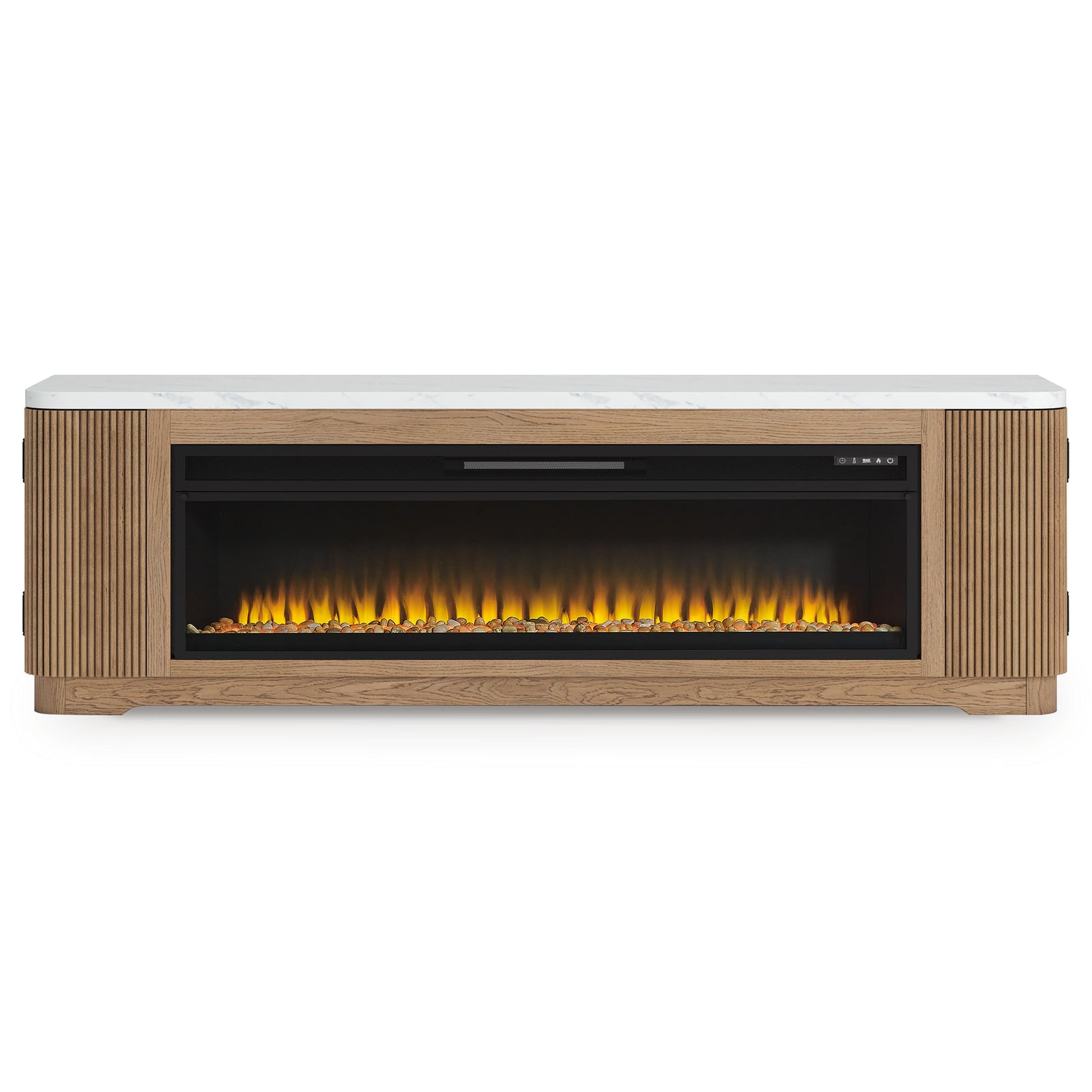 Camdill 80 TV Stand with Electric Fireplace (W808-SI) - Image 11