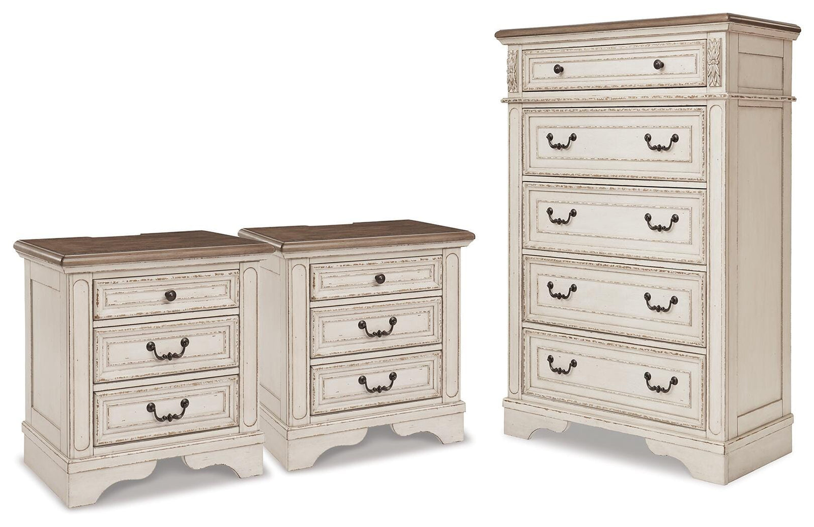 Realyn Chest and 2 Nightstands (B743-SI)