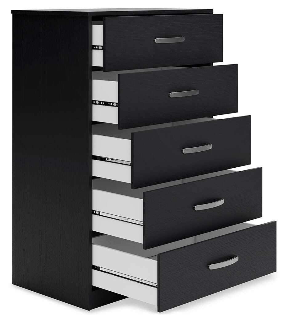 Finch Chest of Drawers - Black (EB3392-SI) - Image 2