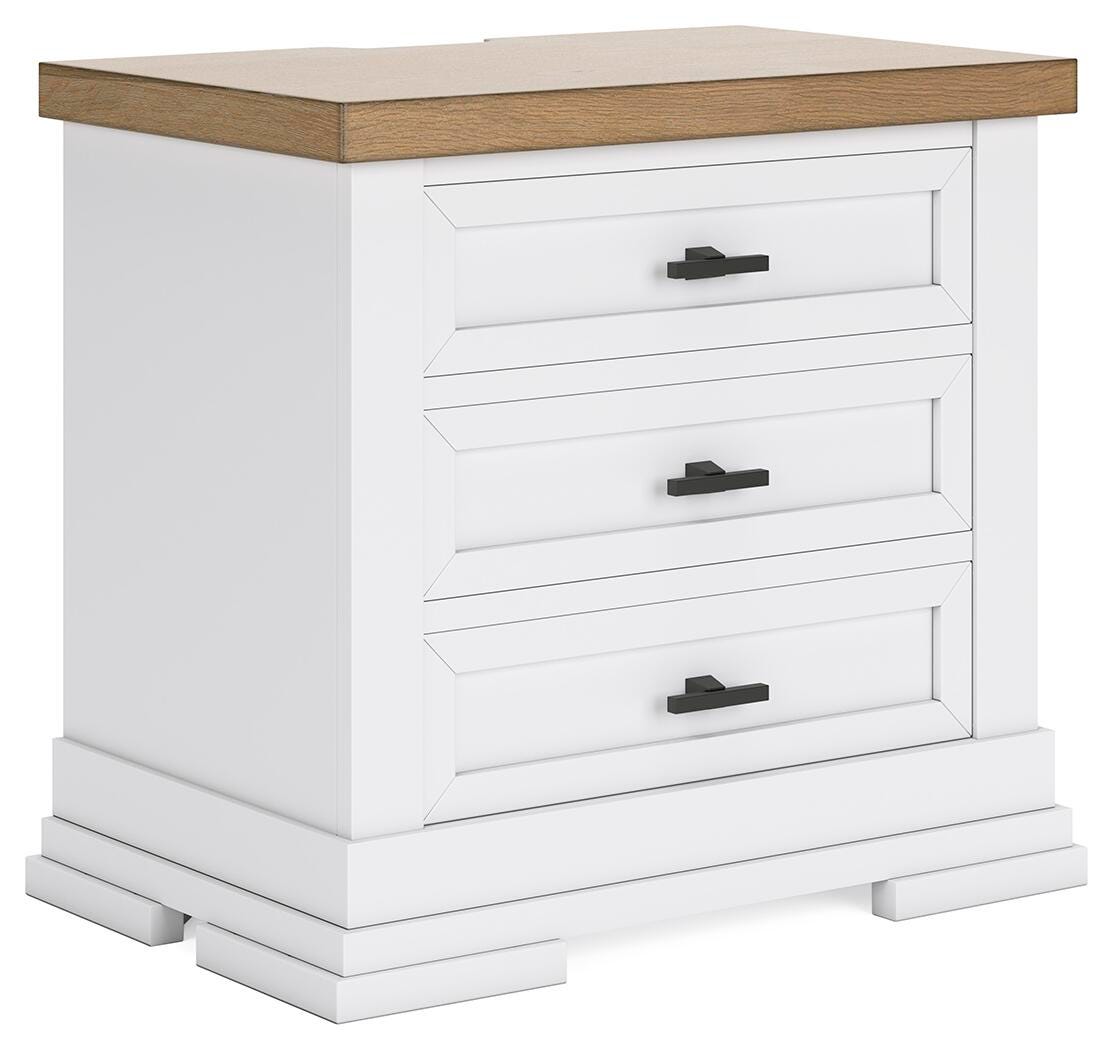 Ashbryn Nightstand - White/Natural (B844-SI) - Image 2