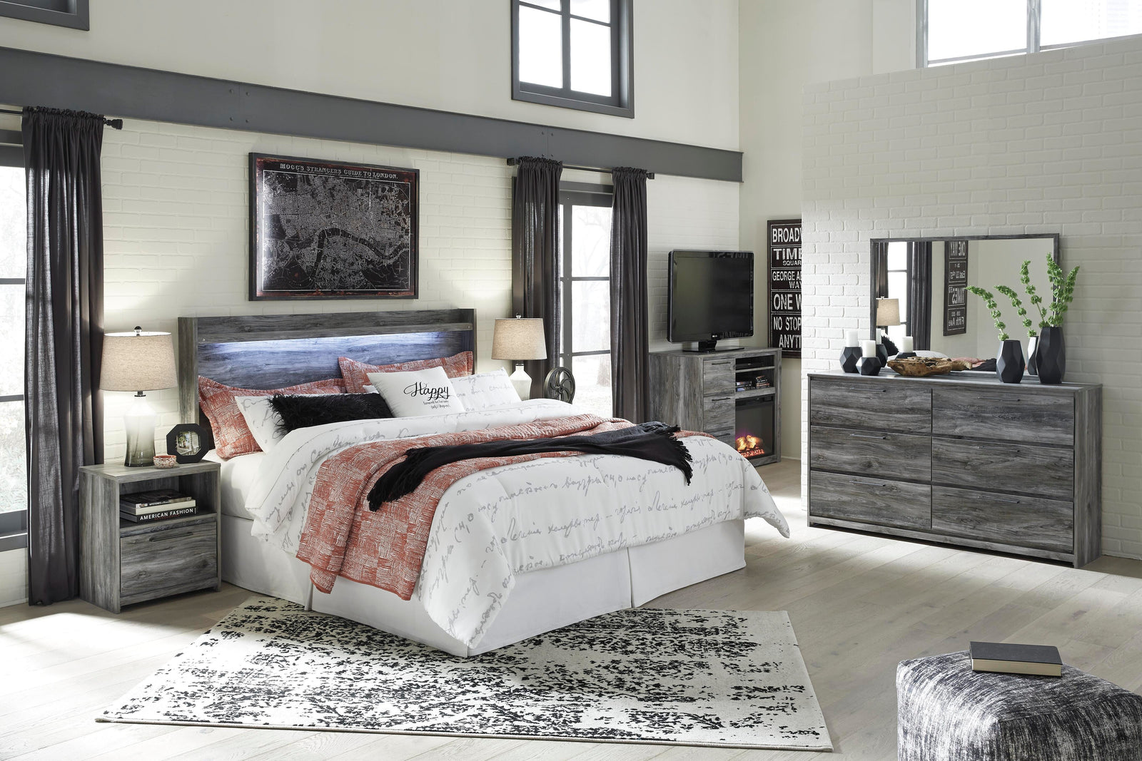 Baystorm Panel Headboard - Gray (B221-SI) - Image 10