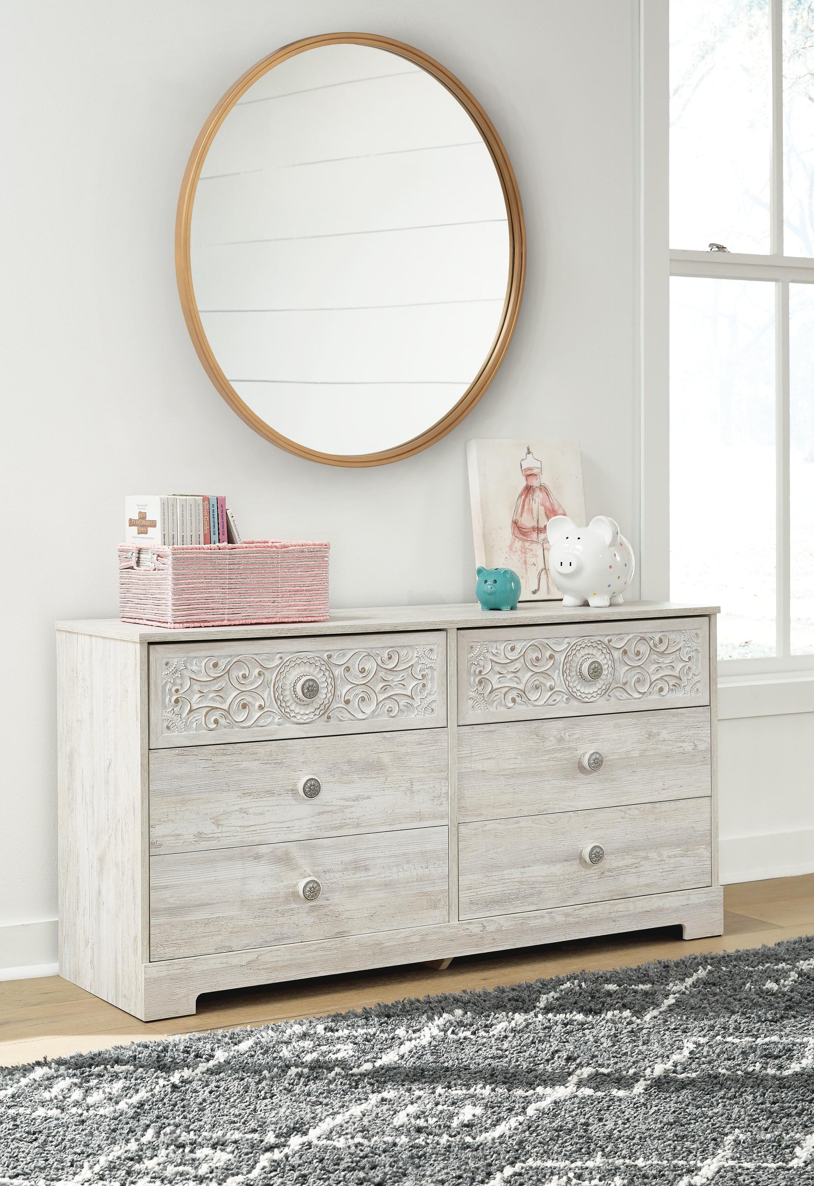 Paxberry Dresser - Whitewash (EB1811-SI) - Image 11
