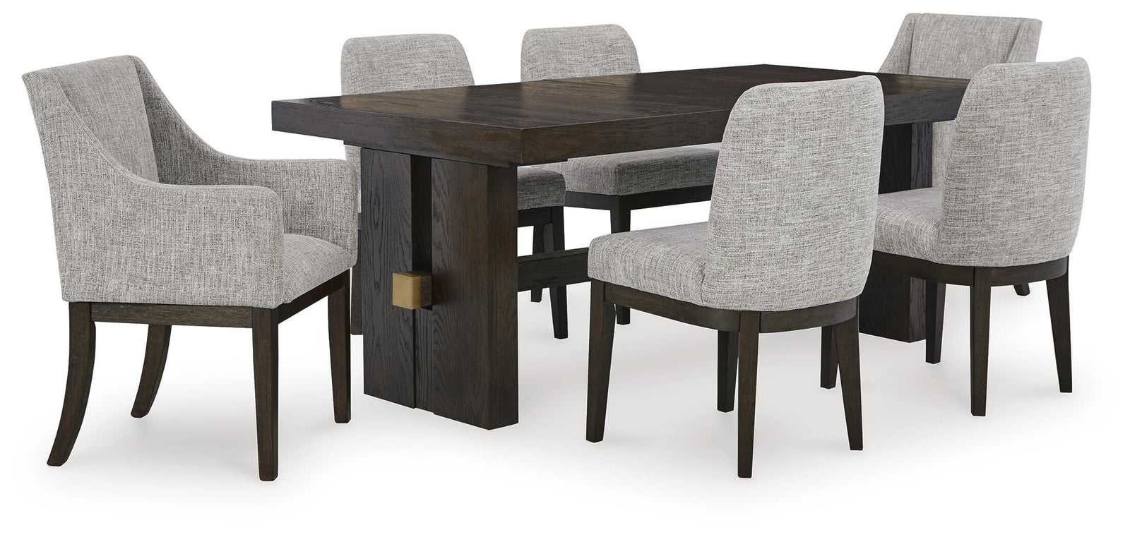 Burkhaus Dining Table and 6 Chairs (D984-SI)