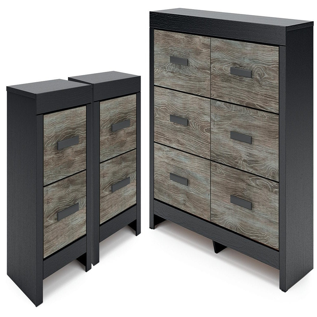 Broachmyn Dresser and 2 Nightstands (PCB1118-SI)