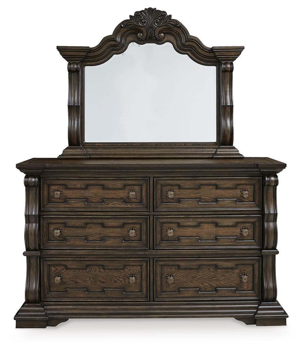 Maylee Panel Bed, Dresser, Mirror, Chest and Nightstand (B947-SI) - Image 2