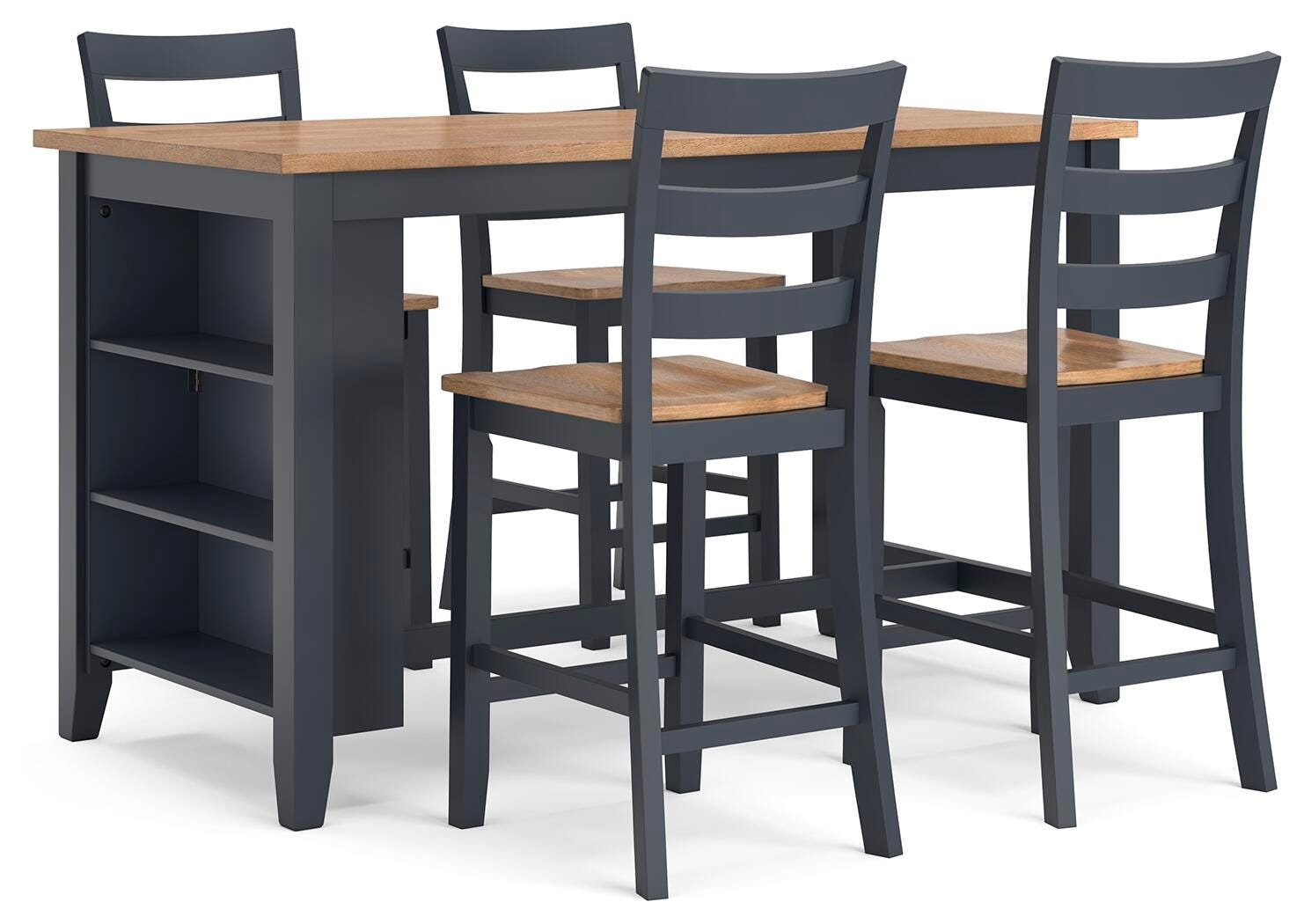 Gesthaven Counter Height Dining Table and 4 Barstools (D399-SI)