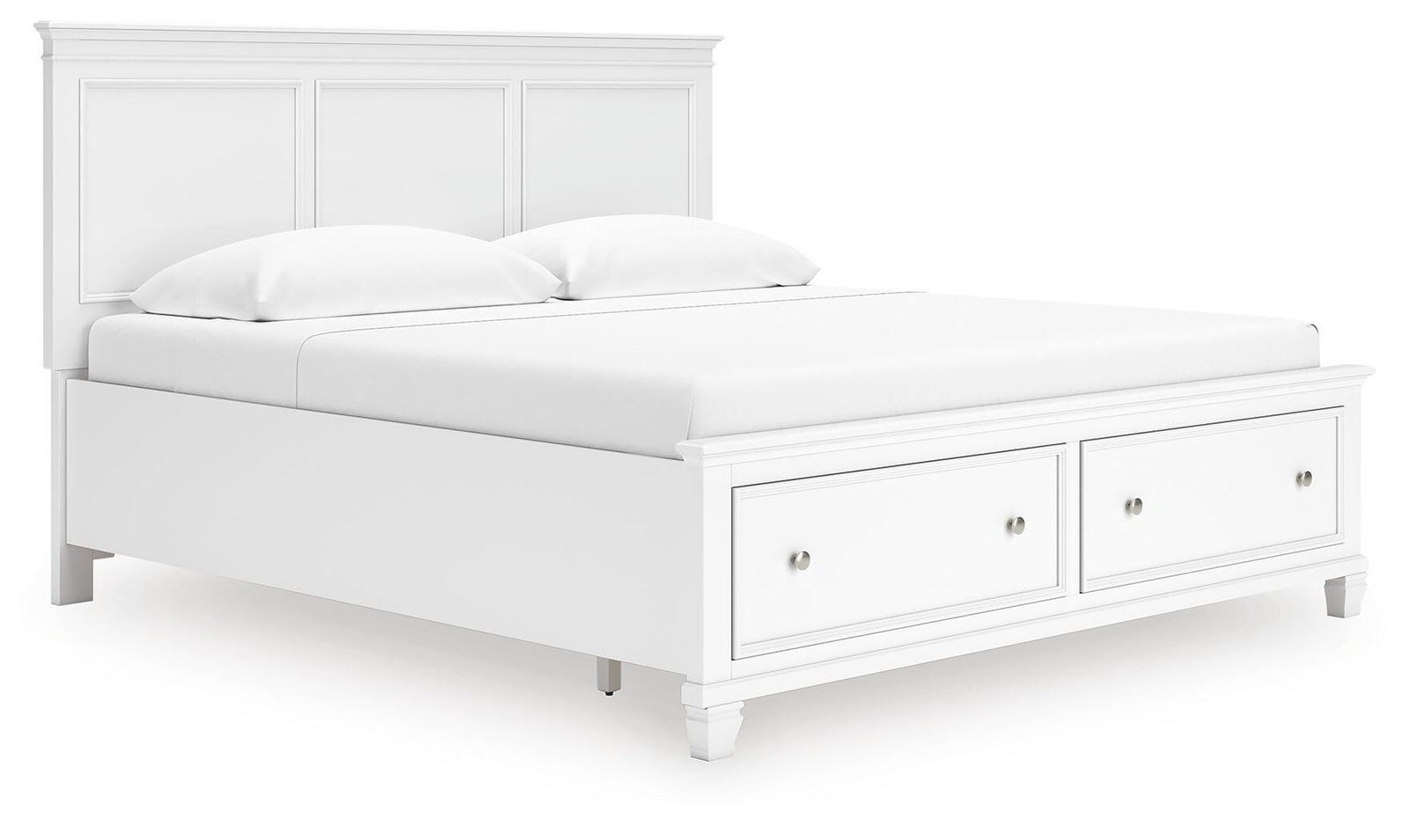 Fortman Panel Storage Bed - White (B680-SI)