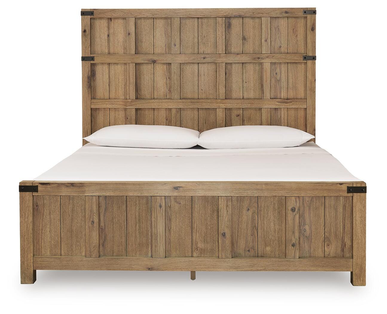 Ridgester Panel Bed - Light Brown (B858-SI) - Image 4