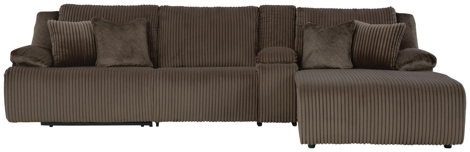 Top Tier 4-Piece Reclining Sectional with Chaise (92705-SI)