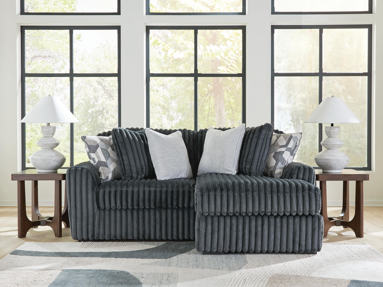 Midnight-Madness 2-Piece Sectional with Chaise (98105-SI) - Image 2