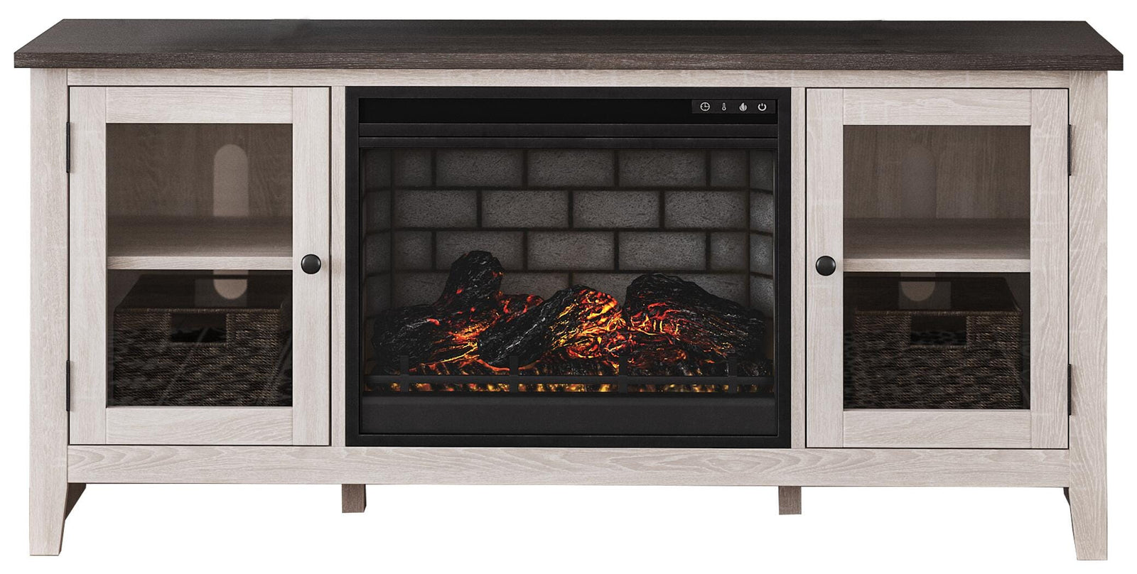 Dorrinson 60 TV Stand with Electric Fireplace (W287-SI)