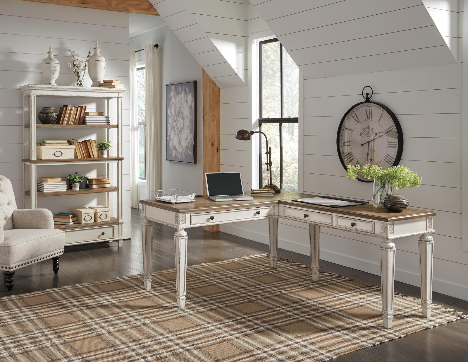 Realyn Home Office Desk and Bookcase (H743-SI) - Image 9