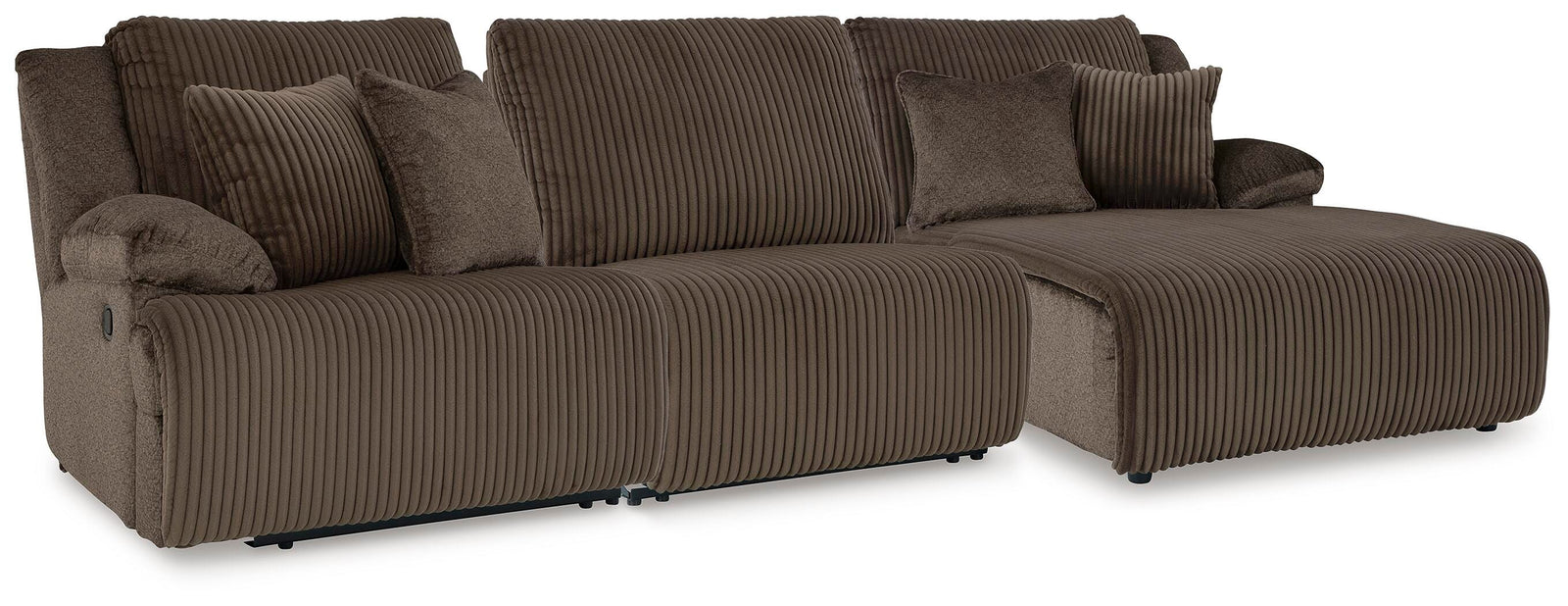 Top Tier 3-Piece Reclining Sofa Chaise Sectional (92705-SI)