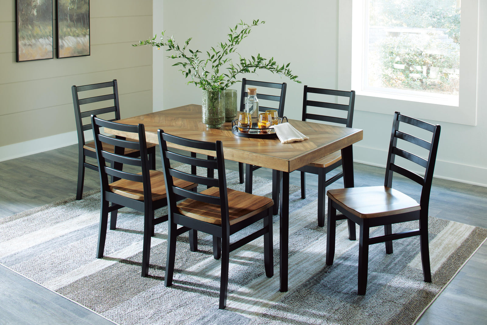 Blondon Dining Table and 6 Chairs (Set of 7) (D413-SI) - Image 9