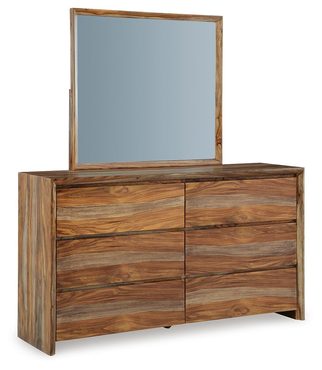 Dressonni Dresser and Mirror - Brown (B790-SI)