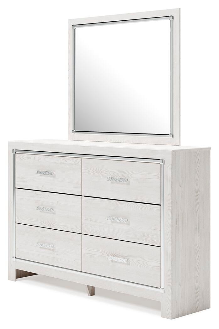 Altyra Upholstered Storage Bed, Dresser, Mirror and 2 Nightstands - White (B2640-SI) - Image 6