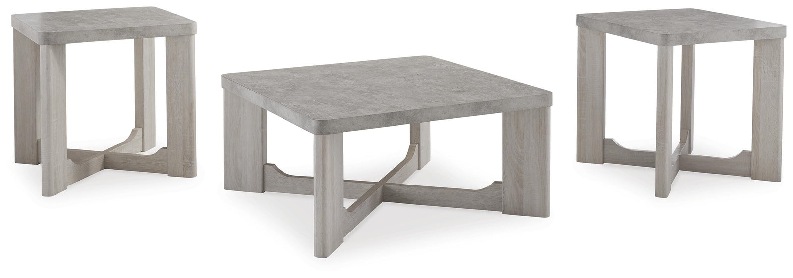 Garnilly Table (Set of 3) - Whitewash (T247-SI)