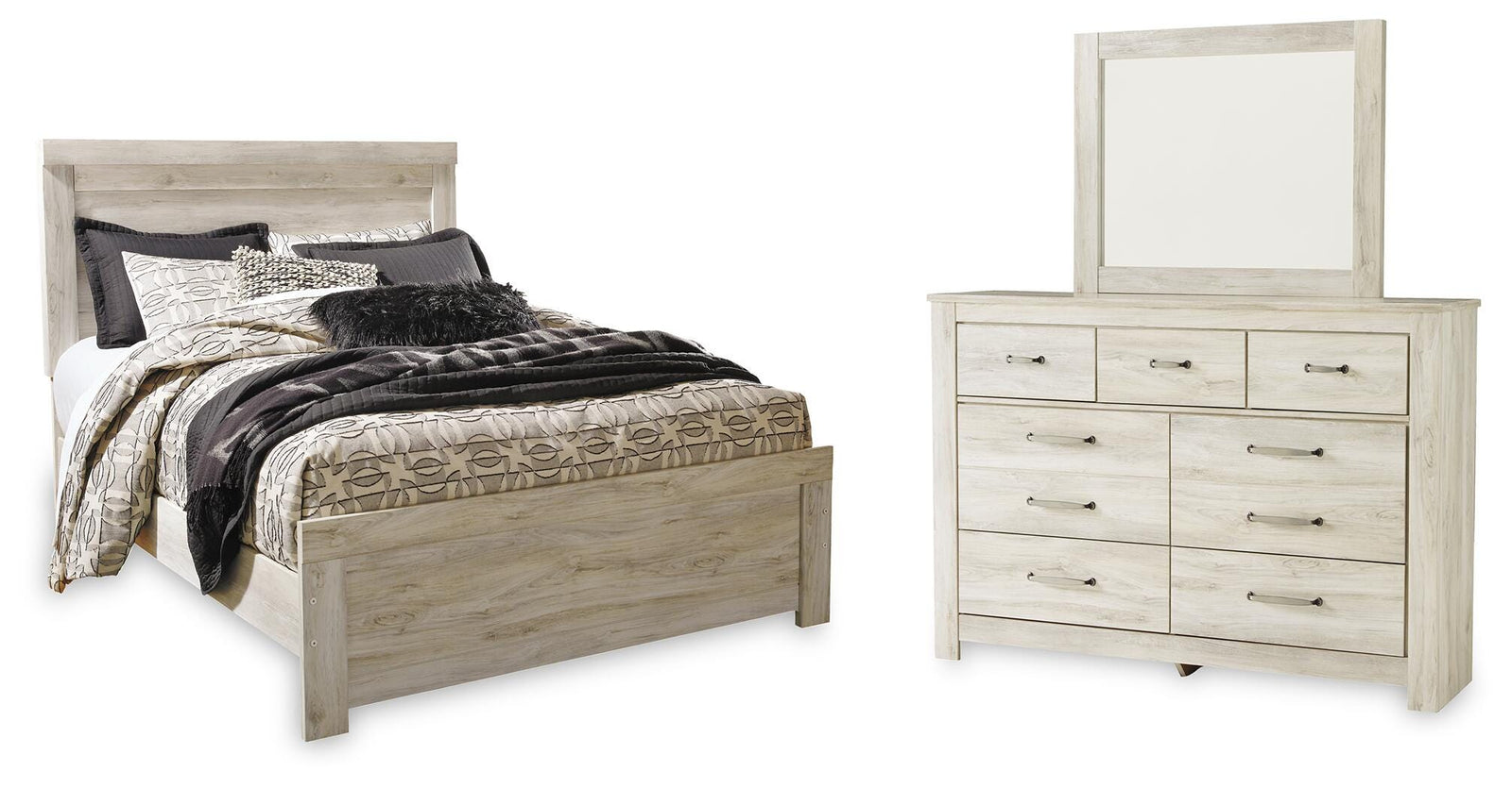 Bellaby Panel Bed, Dresser and Mirror (B331-SI)