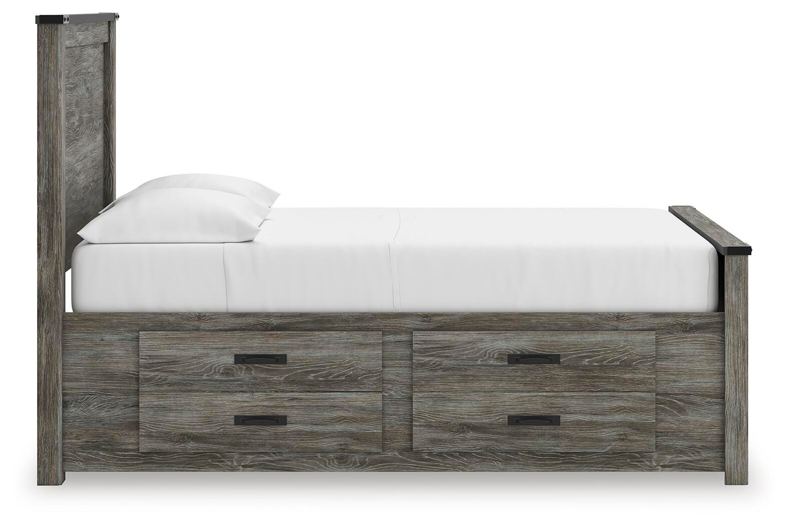 Frandern Panel Bed with Storage (Youth) - Black/Gray (B4480-SI) - Image 8