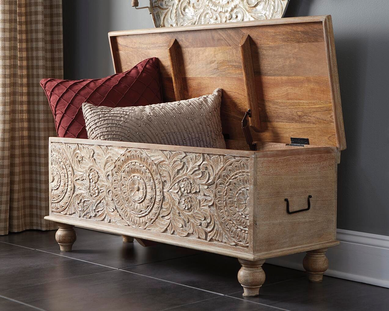 Fossil Ridge Storage Bench (A4000039-SI) - Image 2