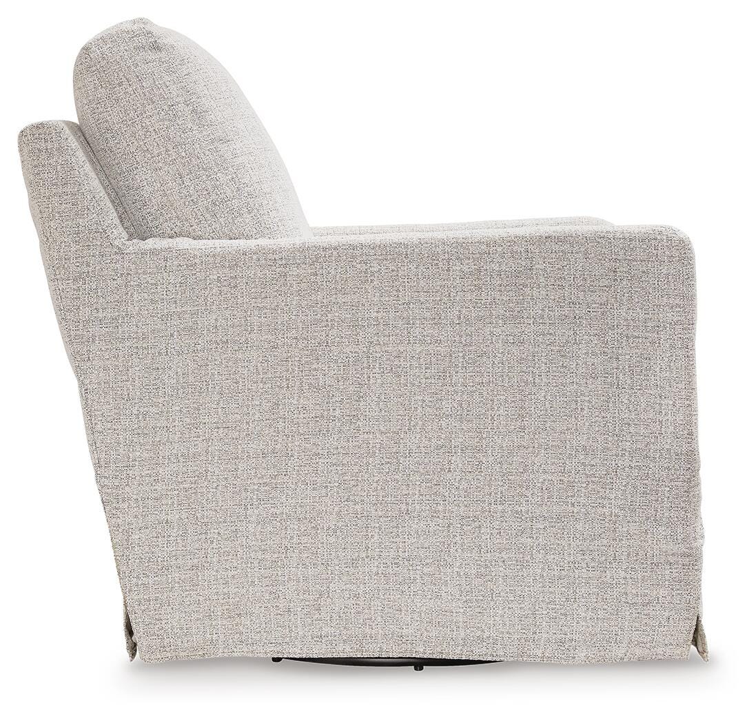 Nenana Next-Gen Nuvella Swivel Glider Accent Chair (A3000644-SI) - Image 3
