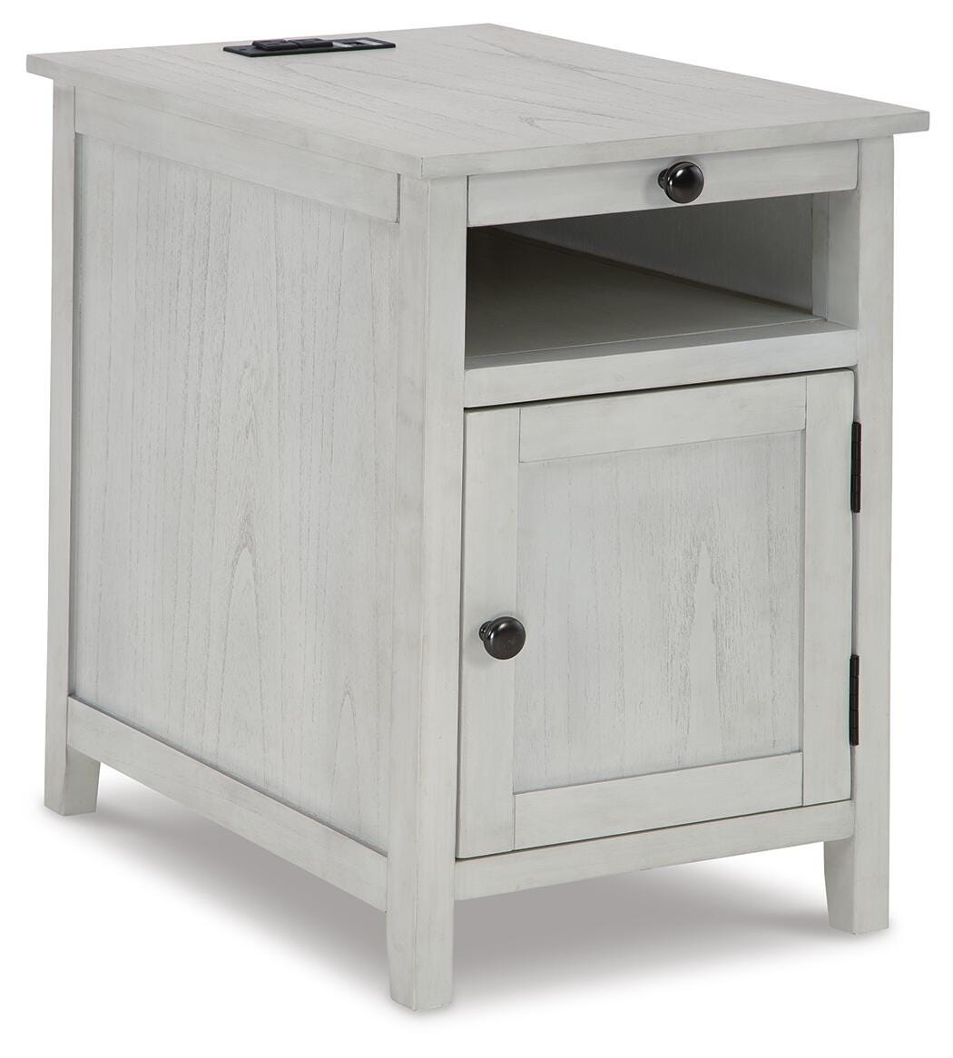 Treytown Chairside End Table - Antique White (T300-SI)