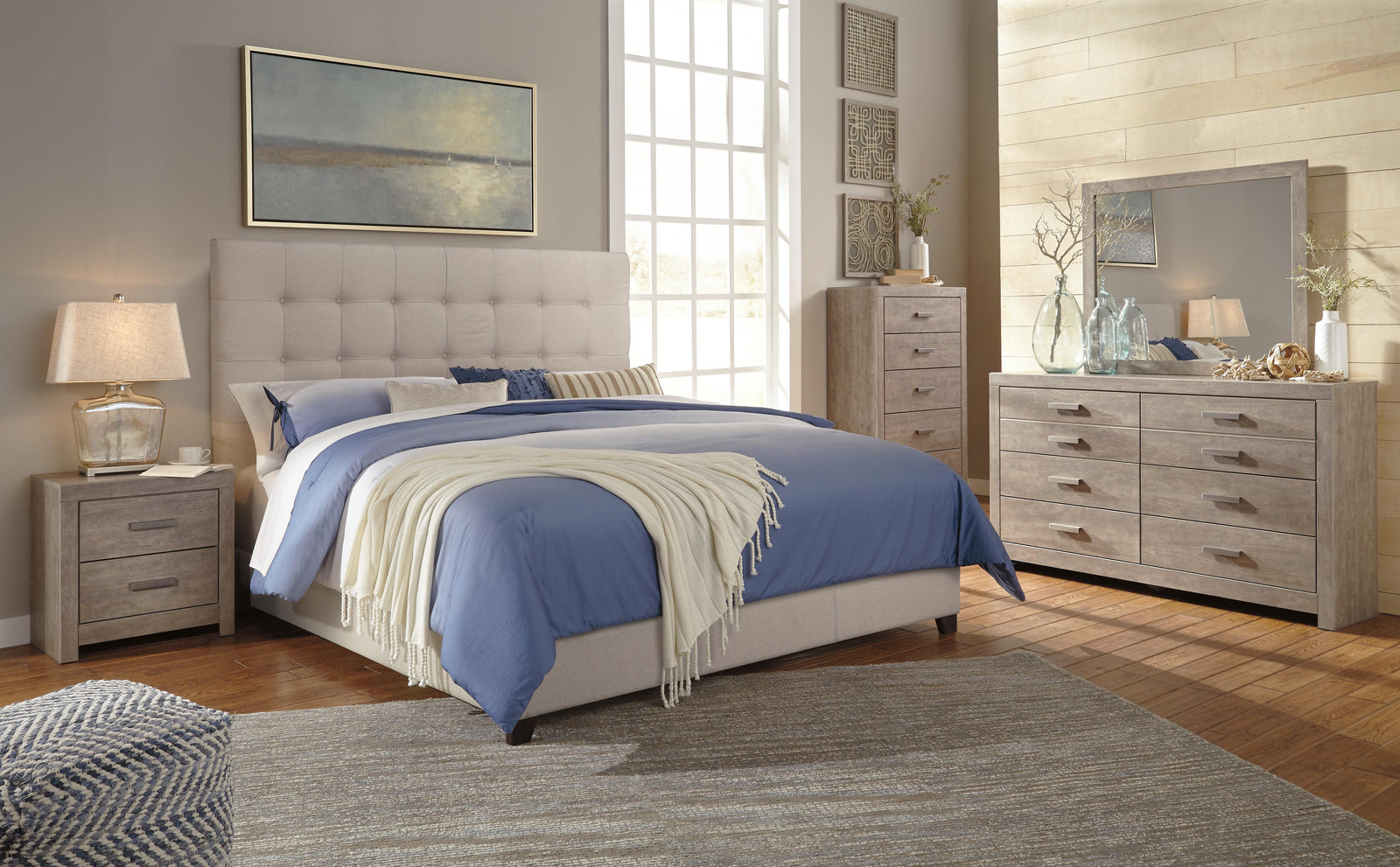 Dolante Upholstered Bed - Beige (B130-SI) - Image 10