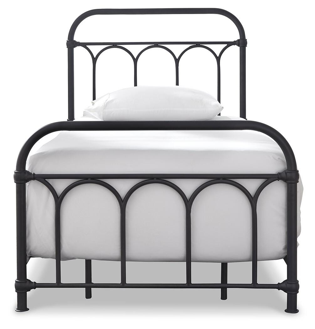 Nashburg Metal Bed (Youth) - Black (B280-SI) - Image 3