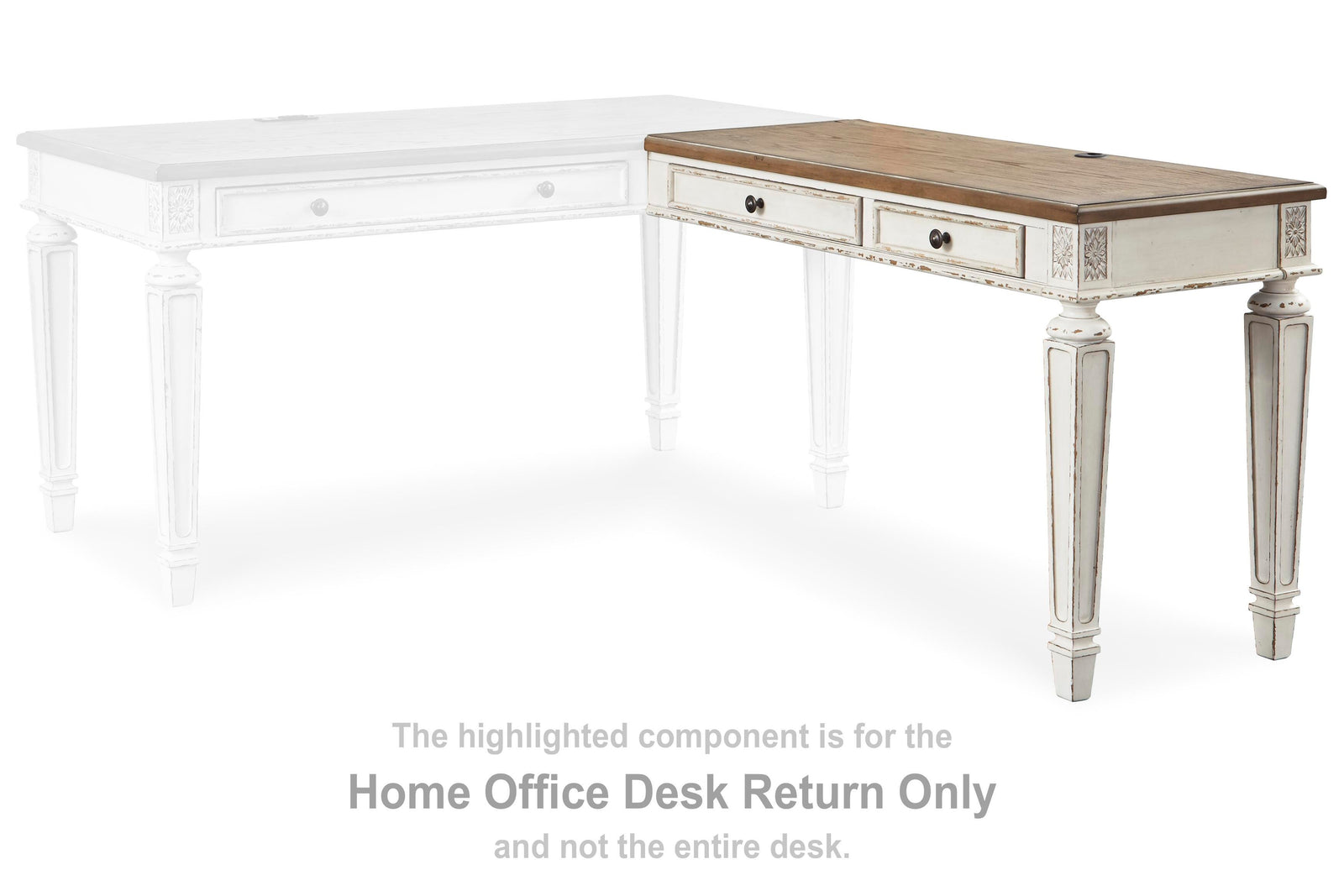 Realyn Home Office Desk Return (H743-SI)