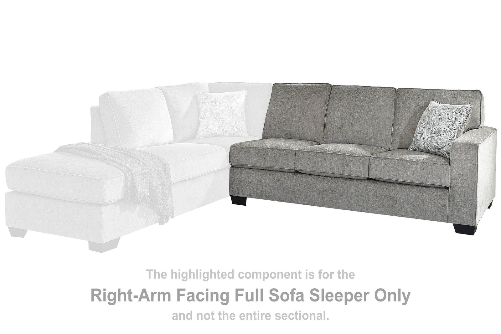 Altari Right-Arm Facing Full Sofa Sleeper (87214-SI) - Image 35