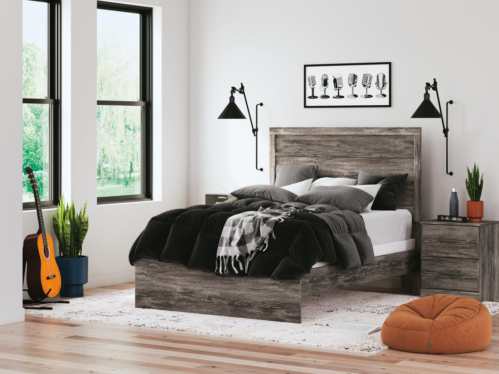 Ralinksi Panel Bed (Youth) - Gray (B2587-SI) - Image 5