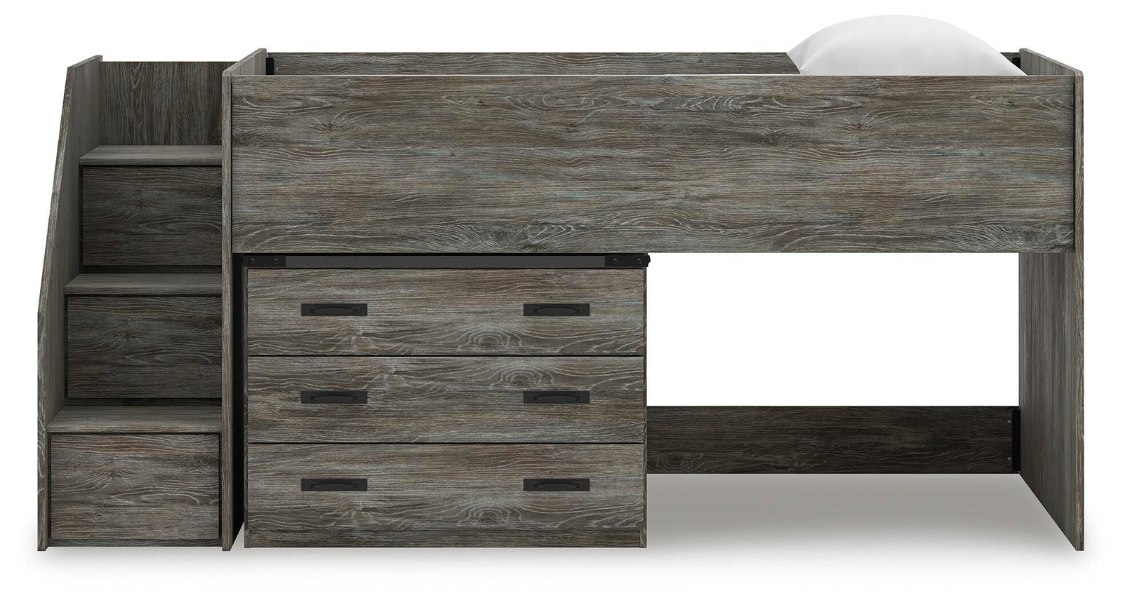 Frandern Loft Bed with Drawer Storage (Youth) - Gray (B4480-SI) - Image 6